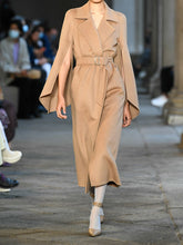 Load image into Gallery viewer, Ladies Fashion Casual Solid Color Double-Breasted Long Coat