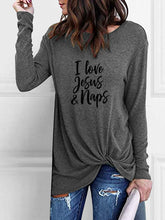 Load image into Gallery viewer, Casual Comfortable Love Jesus Knotted Women'S Long Sleeve T-Shirt