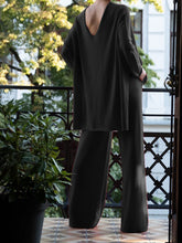 Load image into Gallery viewer, Elegant Simple Loose Long Sleeve V-neck Top Pants Set