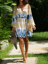 Load image into Gallery viewer, Tie-dyed V-neck Casual Dress