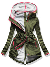Load image into Gallery viewer, Casual Women'S Hooded Drawstring Jacket