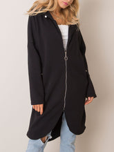 Load image into Gallery viewer, Pure Color Zipper Casual Loose Hooded Sweatshirt