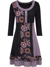 Load image into Gallery viewer, Irregular Printing Stitching Midi Dress