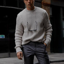 Load image into Gallery viewer, Fashion Casual Round Neck Knitted Long Sleeve Sweater