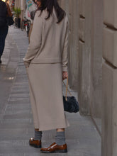 Load image into Gallery viewer, Pure Color Knitted Casual Two-piece Suit