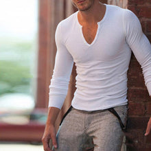 Load image into Gallery viewer, Solid Color Everyday Fashion V-Neck Long Sleeve Top