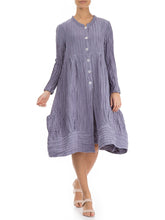 Load image into Gallery viewer, Simple Loose Long Marine Blue Silk Jacket