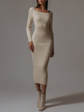 Load image into Gallery viewer, Fashion Casual Long Sleeve Knitted Slim Dress