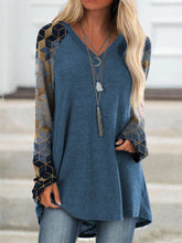 Load image into Gallery viewer, Colorful Diamond Stitching Long-Sleeved T-Shirt