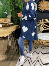Load image into Gallery viewer, Fashion Casual Love Printed Sweater Cardigan