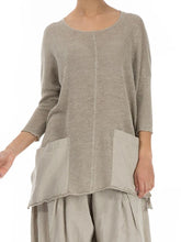 Load image into Gallery viewer, Casual Loose Solid Color Long Sleeve Round Neck Pocket Top