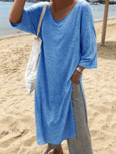 Load image into Gallery viewer, Cotton Blend Casual Long Sleeve Dress