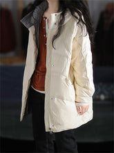 Load image into Gallery viewer, Autumn And Winter Down And Warm Solid Color Hooded Women'S Coat