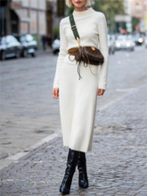 Load image into Gallery viewer, Fashionable Simple Solid Color Women'S Sweater Suit Skirt