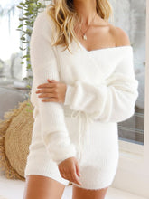 Load image into Gallery viewer, V-Neck Solid Color Strapless Casual Suit