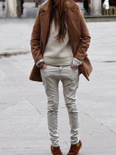 Load image into Gallery viewer, Women's Single-breasted Suit Collar Casual Solid Color Coat