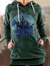 Load image into Gallery viewer, Fashion Printed Long-sleeved Drawstring Pocket Hoodie