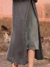 Load image into Gallery viewer, Hollow Retro Long-sleeved Long Knitted Sweater
