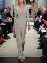 Load image into Gallery viewer, Fashion V-neck Long-sleeved Evening Maxi Dress