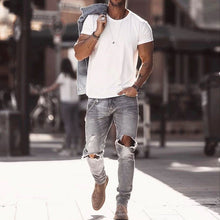 Load image into Gallery viewer, Pure Cotton Fashion Slim Short Sleeve Round Neck T-Shirt