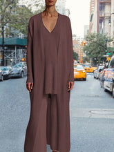 Load image into Gallery viewer, Fashion V-neck Simple Knitted Three-piece Suit for Ladies