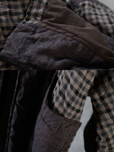 Load image into Gallery viewer, Fashion Casual Linen Check Hood Coat