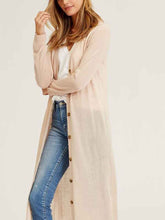 Load image into Gallery viewer, Simple Pure Color Loose Casual Long Cardigan