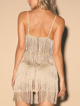 Load image into Gallery viewer, Sexy Suspender Sequin Tassel Party Dress