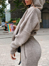 Load image into Gallery viewer, Casual Hooded Soft Knited Suit