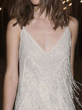 Load image into Gallery viewer, Strapless Sexy Fashion Tassel Evening Dress