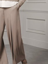 Load image into Gallery viewer, Fashion Small High Neck Knitted Solid Color Loose Two-piece Suit