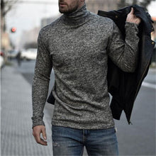 Load image into Gallery viewer, Fashionable Cotton High Neck Men'S Long-Sleeved T-Shirt Top