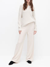Load image into Gallery viewer, Simple Casual Loose Round Neck Long Sleeve Top Pants Knitted Suit