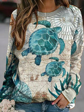 Load image into Gallery viewer, Women's Fashion Animal Print Casual Loose Pullover Round Neck Sweater