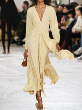 Load image into Gallery viewer, Fashion Casual Loose Solid Color Pleated Dress