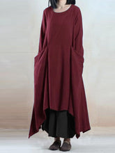 Load image into Gallery viewer, Casual Lazy Solid Color Women'S Cotton And Linen Dress