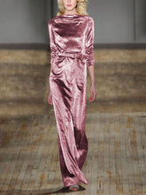 Load image into Gallery viewer, Fashion Solid Color Long Sleeve Casual Two-piece Suit