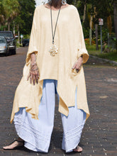 Load image into Gallery viewer, Pastoral Solid Color Irregular Hem Women'S Casual Suit