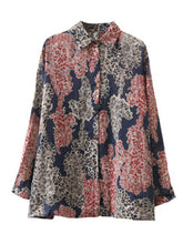 Load image into Gallery viewer, Prints Pattern Linen Shift Lapel Long Sleeves Shirt