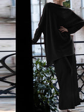 Load image into Gallery viewer, Elegant Simple Loose Long Sleeve V-neck Top Pants Set