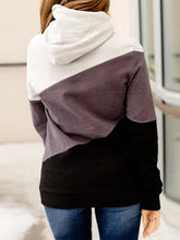 Load image into Gallery viewer, Long Sleeve Color Block Hooded Sweatshirt