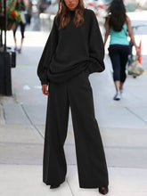 Load image into Gallery viewer, Fashion Casual Solid Color Ladies Knitted Two-piece Suit