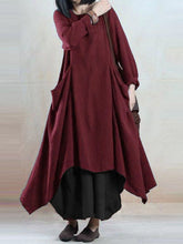 Load image into Gallery viewer, Casual Lazy Solid Color Women'S Cotton And Linen Dress