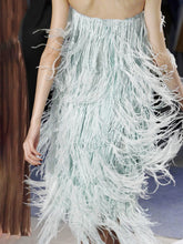 Load image into Gallery viewer, Wrapped Chest Tassel Evening Dress