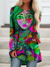 Load image into Gallery viewer, Casual Face Birds Artistic Print Tops for Women