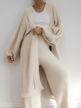 Load image into Gallery viewer, Fashionable Simple Long Sleeve coat Pants Knit Set