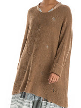 Load image into Gallery viewer, Casual Loose Solid Color Long-sleeved Ripped Top