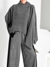 Load image into Gallery viewer, Women's Notch Design Casual Solid Color Two-piece Suit