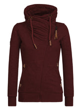 Load image into Gallery viewer, Casual Zipper Plain Long Sleeve Hooded Sweatshirt