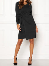 Load image into Gallery viewer, Fashion Cross-Belt Knitted Dress